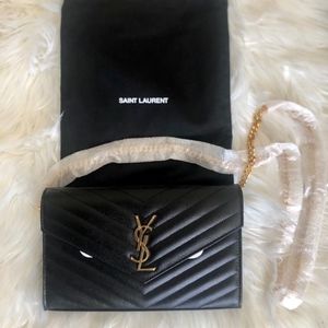 ❌SOLD❌ Monogram Envelope Wallet on Chain Large